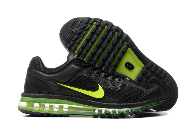 Men's Hot sale Running weapon Air Max 2013 Black Shoes 012